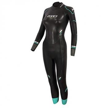 Traje de Neopreno Zone3 Advance para Mujer, Negro/Turquesa/Gris, Talla L