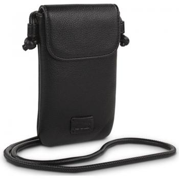 Lois Keith Mini Bandolera para Smartphone Negra, Bolso Móvil Mujer de Piel PU y Nylon, Bolso Pequeño con Marca Lois 317421