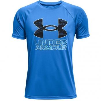 Camiseta de Manga Corta Niño Under Armour Tech Hybrid Azul