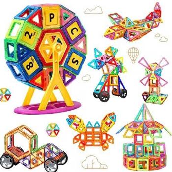 Morkka Bloques de construcción de Bloques magnéticos de 64 Piezas Juegos educativos para niños, de Morcare Construction Building Sets