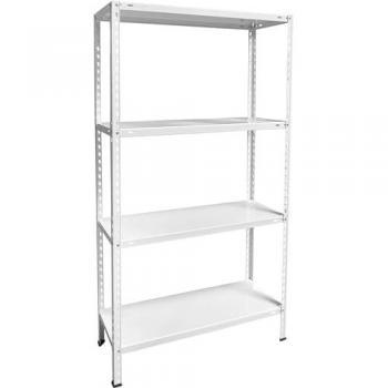 Estantería Metálica Blanca de 4 Baldas 75x30x150 cm - Organización Eficiente y Espaciosa