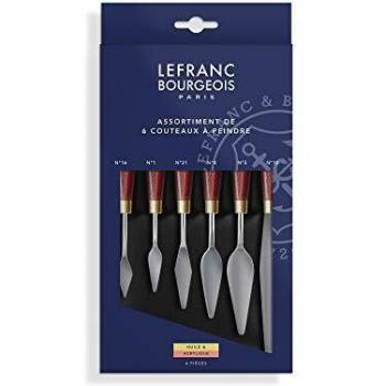 Set de 6 Cuchillos para Pintar Lefranc Bourgeois - Tamaños: 1, 4, 5, 10, 16, 21