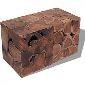 vidaXL Solid Teak Stools/Coffee Table