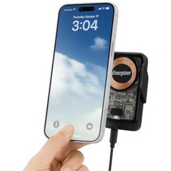 Cargador Inalámbrico para Auto Energizer ECA008, 15W, USB-C, Compatible con Smartphones, Negro