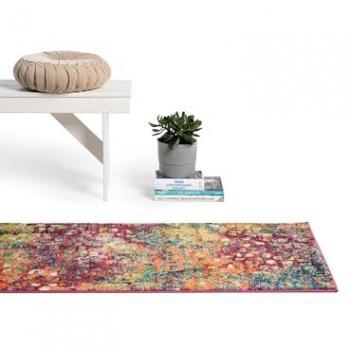 Alfombra de Pasillo Vintage Multicolor 70x240 cm, Fácil de Limpiar, Apta para Calefacción por Suelo Radiante