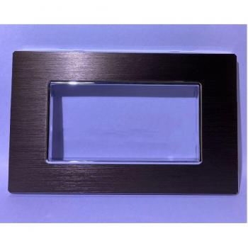 Placa de Diseño Lujo 3 4 6m Metal Bronce Satinado Compatible Bticino Axolute - 4 Foros
