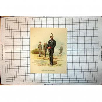 Impresión Antigua de Propios Soldados del Estudio de Canadá H. Bunnett Colour de los Rifles de las 2das Reinas