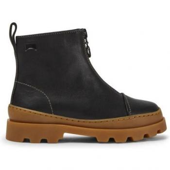 Botas de niña Camper Brutus de piel en negro con cremallera frontal