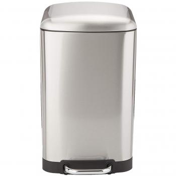 Cubo de basura Kitchen Move Acero Inoxidable 30 L Gris con pedal, capacidad de 30 litros, diseño moderno en acero inoxidable, color gris