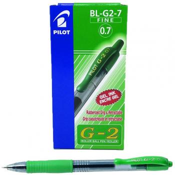 Pilot - G-2 - Bolígrafo Tinta De Gel - Verde - Punto Medio -