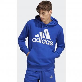 Adidas Essentials Big Logo French Terry Hoodie for Men - Semi Lucid Blue, Size XL