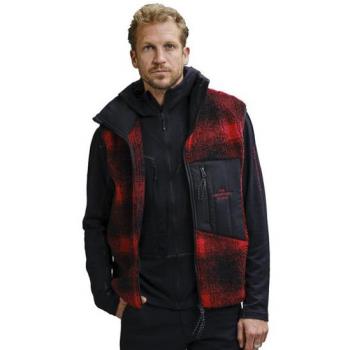 Chaleco de Pile Rocky Mountain Check para Hombre - Color Rojo Alto Talle L