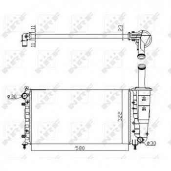Radiador de refrigeración del motor Economy Class NRF 53601A