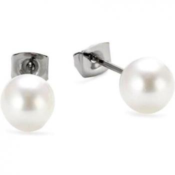 Aretes de Titanio con Perlas de Agua Dulce - Boccia Jewelry 0536-01