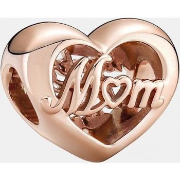 Charm Pandora Moments Corazón Gracias Mamá con Recubrimiento en Oro Rosa de 14k - 781451C00