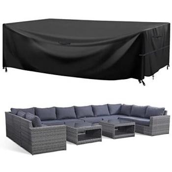 GARPROVM Funda para Muebles de Jardín Exterior, Conjuntos de Muebles Cubierta Impermeable, Paño de Oxford 600D, para Sofa de Jardin, al Aire Libre, Patio, Funda para Sofa de Esquina