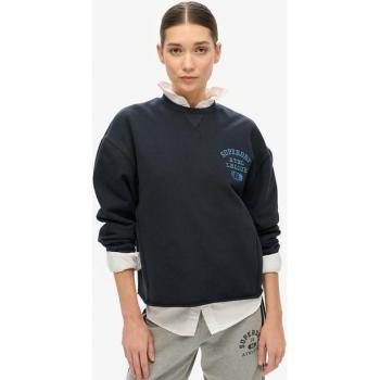 Sudadera Holgada de Cuello Redondo Superdry Athletic Essentials Eclipse Navy Talla S