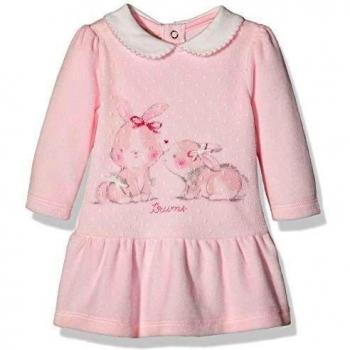 BRUMS Abitino Ciniglia, Vestido Para Bebés, Rosa Medio 04, 6M