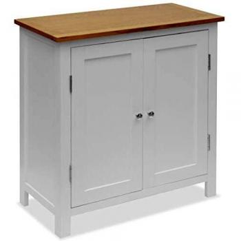 Solid Oak Wood Cupboard 70x35x75 cm (27.6x13.8x29.5)