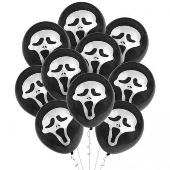 Pack de 10 Globos Fantasma Scream de 30 cm