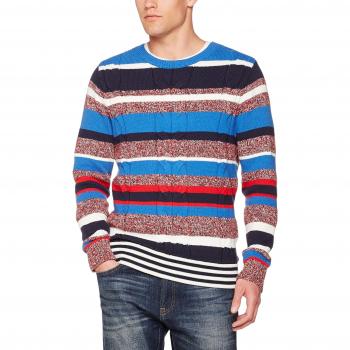 Tommy Hilfiger Hampton C-Nk Cf, Suéter para Hombre, Azul