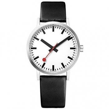 Mondaine Classic - Reloj de Cuero Negro para Hombre y Mujer, A660.30314.16OM, 36 MM