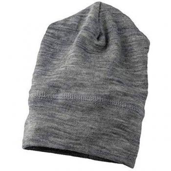 Gorro de bebé gris claro melange de lana y seda (talla 50/56)