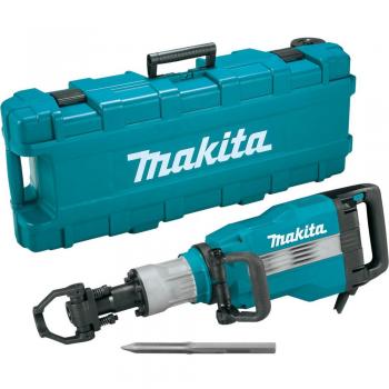 Martillo de demolición Makita HM1502, 1850 W, color Negro y Azul, con mango hexagonal de 28.6 mm, energía de impacto de 48.1 J y peso de 18.4 kg