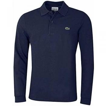 Lacoste Original L.12.12 Men's Long Sleeve Cotton Polo Shirt - Navy Blue - XXXL - Male