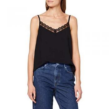 Vero Moda Vmindia Singlet Vo Camiseta sin Mangas, Negro