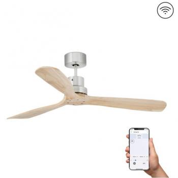 Ventilador de Techo Lantau Sin Luz Smart DC Pino Ø1320mm 33373DCWP Faro, ventilador de techo grande de pino, níquel mate, tecnología DC Smart, 6 velocidades