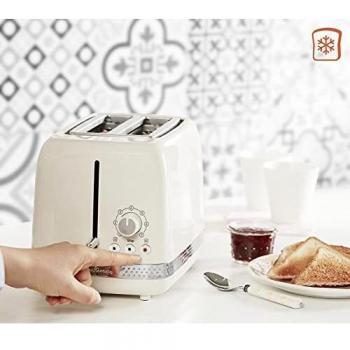 Tostadora Moulinex LT300AK 850W, 2 rebanadas, 7 niveles de dorado, función descongelar, color marfil
