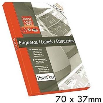 Etiquetas Impresora PRAXTON 70 x 37 mm. 2400u, Caja x100 Hojas