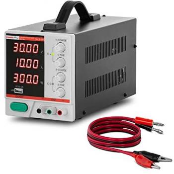Fuente de alimentación para laboratorio Stamos S-LS-99 - 0 - 30 V - 0 - 10 A DC - 300 W - pantalla LED de cuatro dígitos - Protección: OCP, OTP, OPP