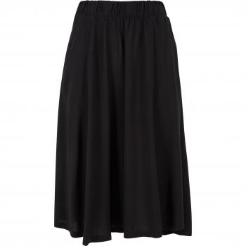 Urban Classics Ladies Black Viscose Midi Skirt XS-L