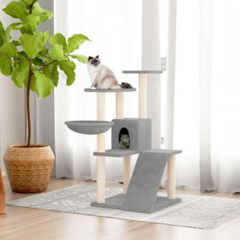 Árbol para Gatos con Rascadores de Sisal Gris Claro 94 cm