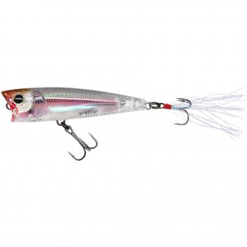 Yo-Zuri 3DR Flotante Popper Lure, 2 5/8,Real Cristal Minnow