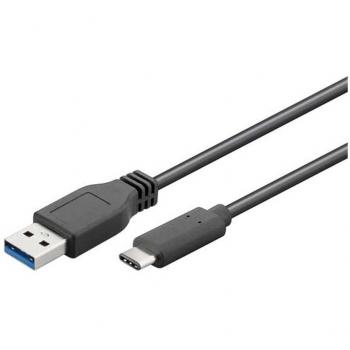 Cable USB 1m 3.0 Tipo A Macho a USB Tipo 3.1 Tipo C Macho