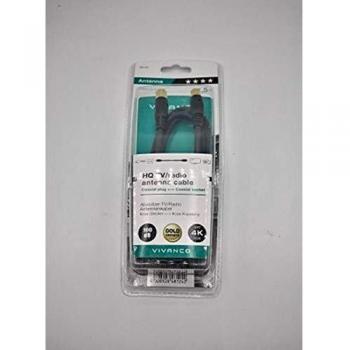 Vivanco Cable Antena 48/30 100DB Gold 1,5mts Negro