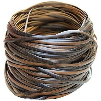Queenbox 500g(70m) Tejido de ratán sintético, 8mm Material de PE Gradiente de café Plástico Plano Ratán para reparación de Punto Silla Mesa Hogar Caja de Almacenamiento Muebles DIY Arte y artesanía
