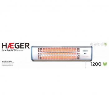 Haeger Calefactor Eléctrico de Cuarzo de Pared BH-120.003A 1200W Plateado