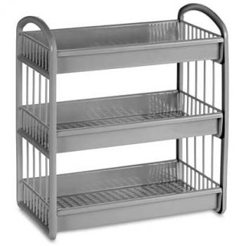 Estantería de plástico San Ignacio Kinvara 3 alturas gris 40x22x13 cm