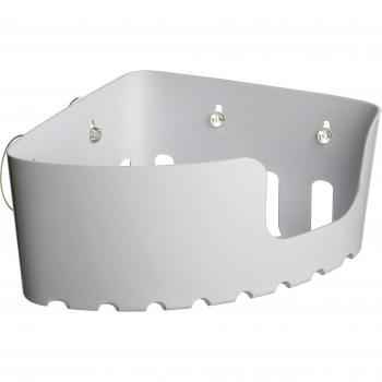 TATAY 4520301 - Cesta rinconera organizadora de ducha con ventosas, capacidad para 2 kg, Plástico Polipropileno, Color blanco, 20.5x20.5x11 cm