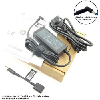 Cargador Original HP 65W (19.5V, 3.33A) para modelo 709985-002, con conector redondo de 4.5 x 3.0 mm
