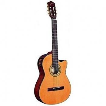 Oqan - Guitarra clásica electrificada cutaway qgc-20ce