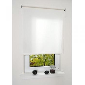 Spring - Estor Medio Estor Encaje permeable Luz Sol Protección Visión, 180 cm de longitud, anchuras de 60 - 200 cm, blanco, blanco, 130 x 180 cm
