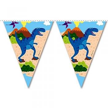EUROCARNAVALES Guirnalda de Banderines de Dinosaurios de 3,6 MTS