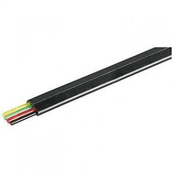 Cable telefónico plano 4 hilos negro 100 m AWG 30 cobre