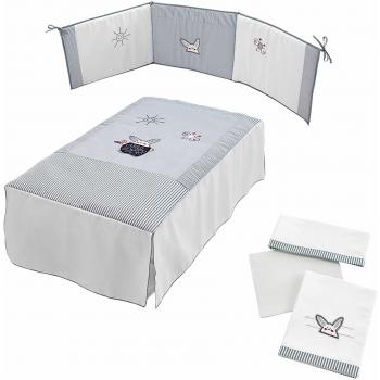 Micuna Rabbit - Pack de edredón, protector y juego sábanas para cuna