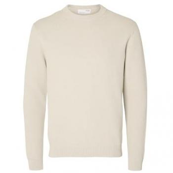 Selected Dane Round Neck Sweater - Offwhite - Size L